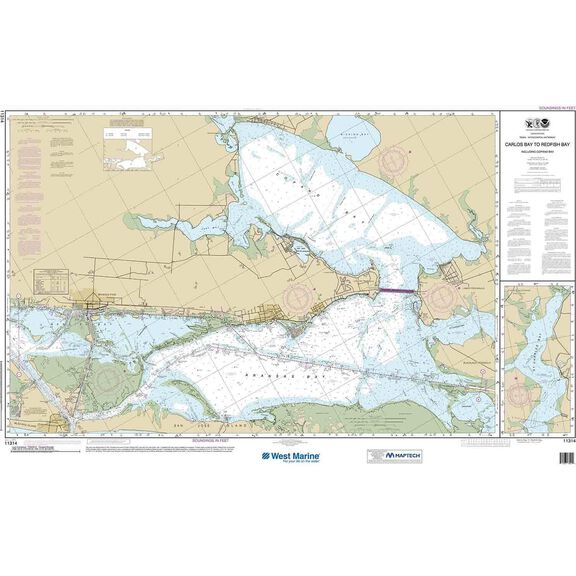 Maptech&reg; NOAA Recreational Waterproof Chart-Intracoastal Waterway Carlos Bay to Redfish Bay, including Copano Bay, 11314 image number 0