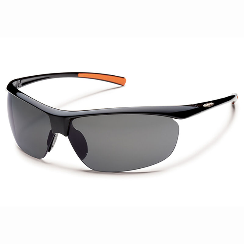 Zephyr Polarized Sunglasses, Black Frames with Grey Lenses image number 0