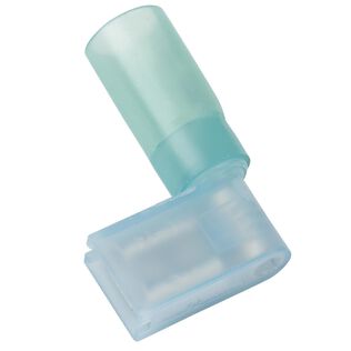 16-14 AWG Female Heat Shrink Flag Disconnects, Blue, 25-Pack