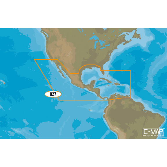 NA-Y027 Central America and Caribbean C-MAP MAX-N+ Chart C-Card image number 0
