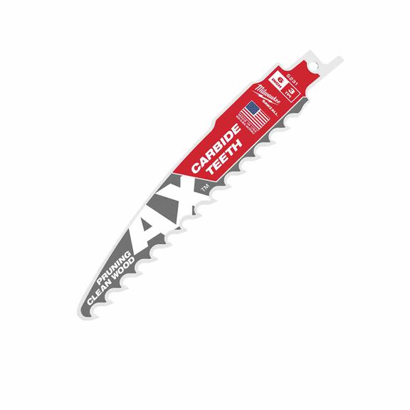 6" 3 TPI The AX&trade; with carbide Teeth for Pruning & Clean Wood SAWZALL&reg; Blade image number 0