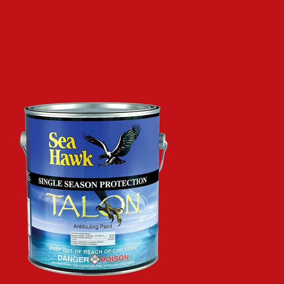 Talon Single Season Hybrid Ablative Antifouling Paint, Red, Gallon image number 0
