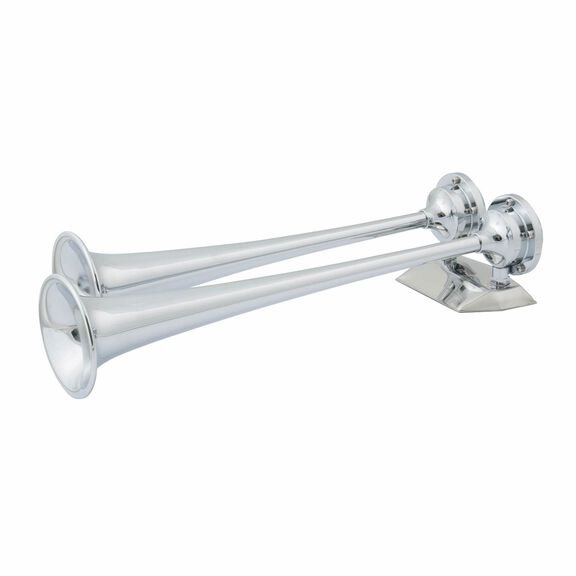 24V Chrome Dual Trumpet Air Horn image number 0