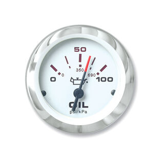 Lido Series Oil Pressure Gauge, 100 psi