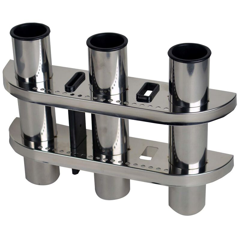 C E SMITH Stainless Steel Triple Rod Holder and Organizer