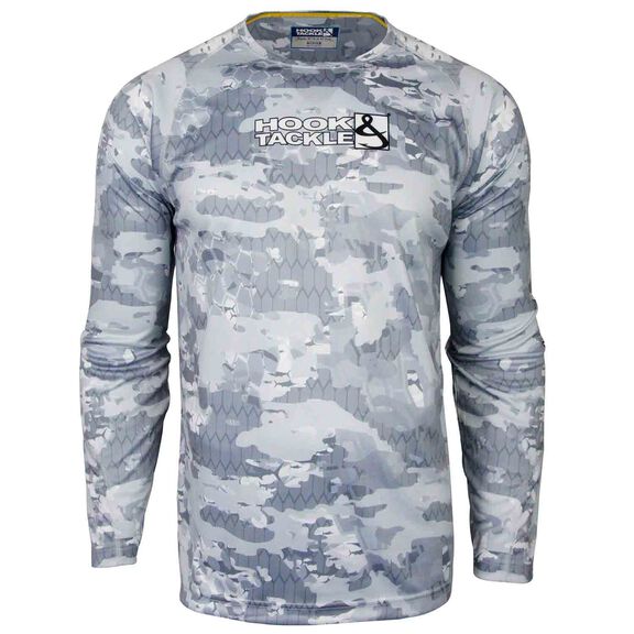 Men's Fractal Camo UV Fishing Shirt image number 0