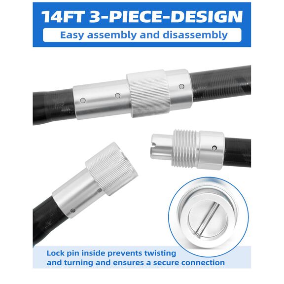 BLUEWING 14ft Carbon Fiber Gaff with 4in Stainless Steel Hook image number 2