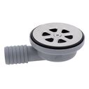 2" Drain, 95 Degree Floor Drain, Low Profile, 1" Hose Barb Brushed Finish image number 0