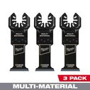 MILWAUKEE&reg; OPEN-LOK&trade; 1-3/8" TITANIUM CHARGED&trade; Bi-Metal Multi-Material Multi-Tool Blades, 3 Pack image number 0