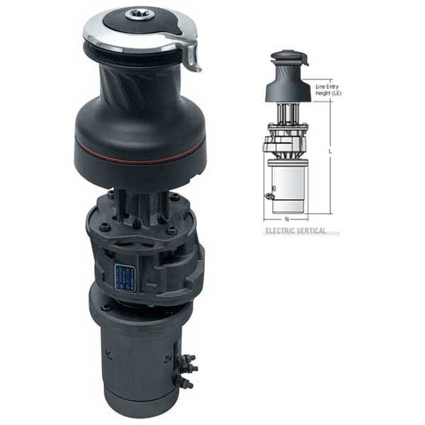 #50 Two-Speed Aluminum Vertical Electric Radial Self-Tailing Winch