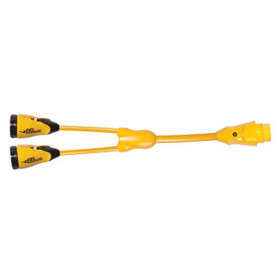 Marinco EEL Shore Power Y Adapter, 50 Amp 125V Male to 30 Amp 125V Females