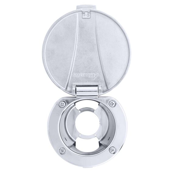 Recessed Cup & Lid Set Stainless Steel Lid / Plastic Cup Chrome image number 2