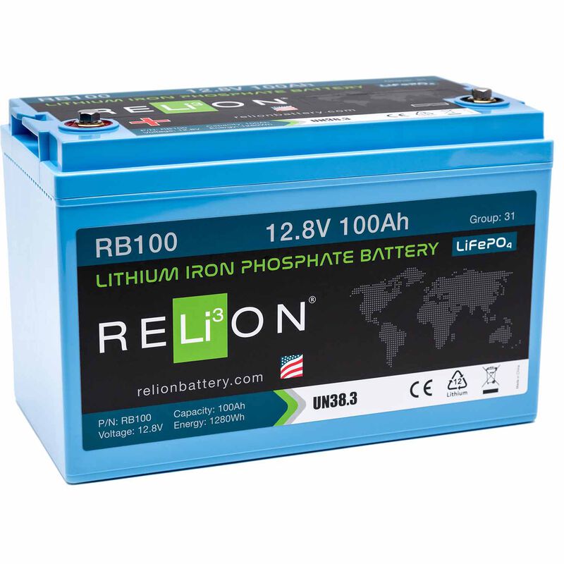 RELION Group 31 RB100 Lithium Iron Phosphate Deep Cycle Battery, 12V, 100Ah