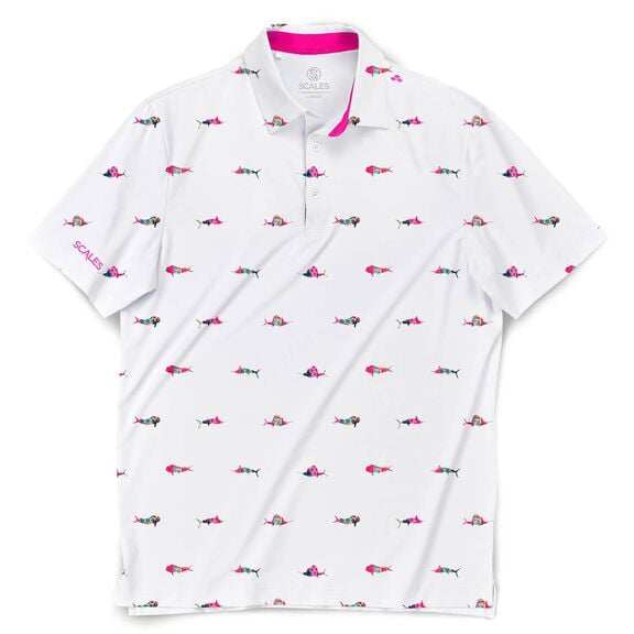 SCALES Men's Trippy Fish Polo
