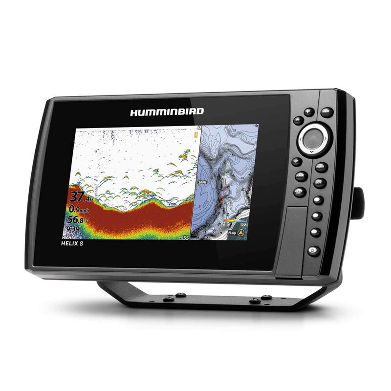 Helix 8 Chirp MSI+ GPS G3N Fishfinder/Chartplotter Combo with Transducer and Basemap Charts image number 1