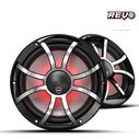 Wet Sounds REVO CX-10 XS-B-SS S2 10-inch High Output Component Style Coaxial Speakers with XS-Black Stainless Steel RGB Grilles image number 0