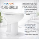 SEAFLO Porcelain RV Toilet Elongated Bowl 19in Residential Height Gravity Foot Pedal Soft Close image number 8