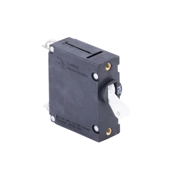 Circuit Breaker, Standard White Toggle, Single Pole, 25A image number 0