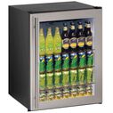 24" Stainless ADA Compliant Glass Door Refrigerator, With Lock image number 0