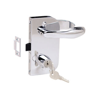 Full Size Flush Lock Set Left Outward, 1/2" Door Thickness