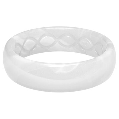 Groove Ring Solid Pearl Thin Silicone Ring