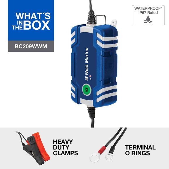 WEST MARINE 2 Amp Waterproof Battery Charger/Maintainer West Marine