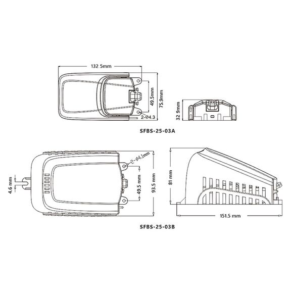 03-Series Bilge Pump Float Switch with Housing, Max. Amp. 25A, image number 2