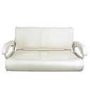 Double Bucket Bench Seat, Off White Upholstery image number 1