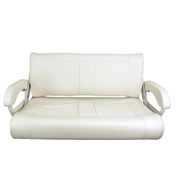 Double Bucket Bench Seat, Off White Upholstery image number 1