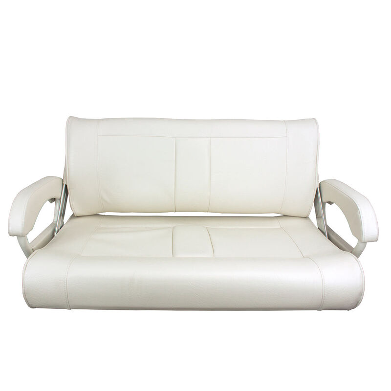 Double Bucket Bench Seat, Off White Upholstery image number null
