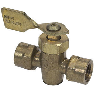 1/4" Female/Female NPT Brass Shut-Off Fuel Valve