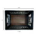 24 Quart Heavy-Duty Black Milk Crates for Storage, Organization, 18.75" x 13" x 11", 3-Pack image number 5
