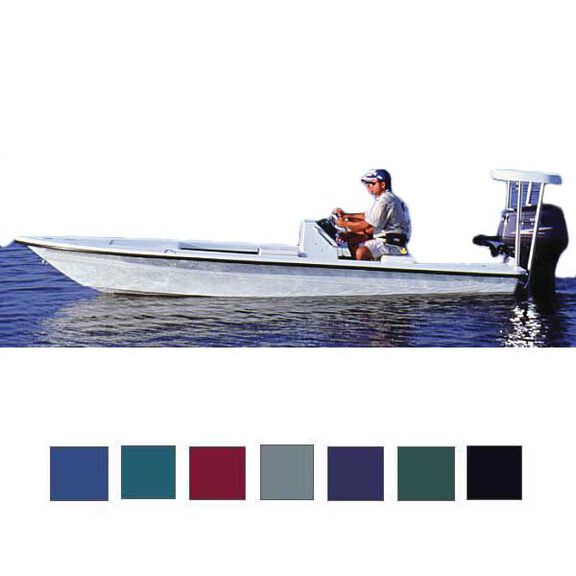 Flats Boat Cover, 17'6"-18'5" Center Line Length, 96" Beam, Forest Green image number 0