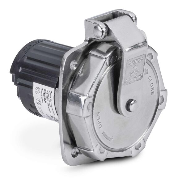 30A/125V Stainless Steel Power Inlet image number 0