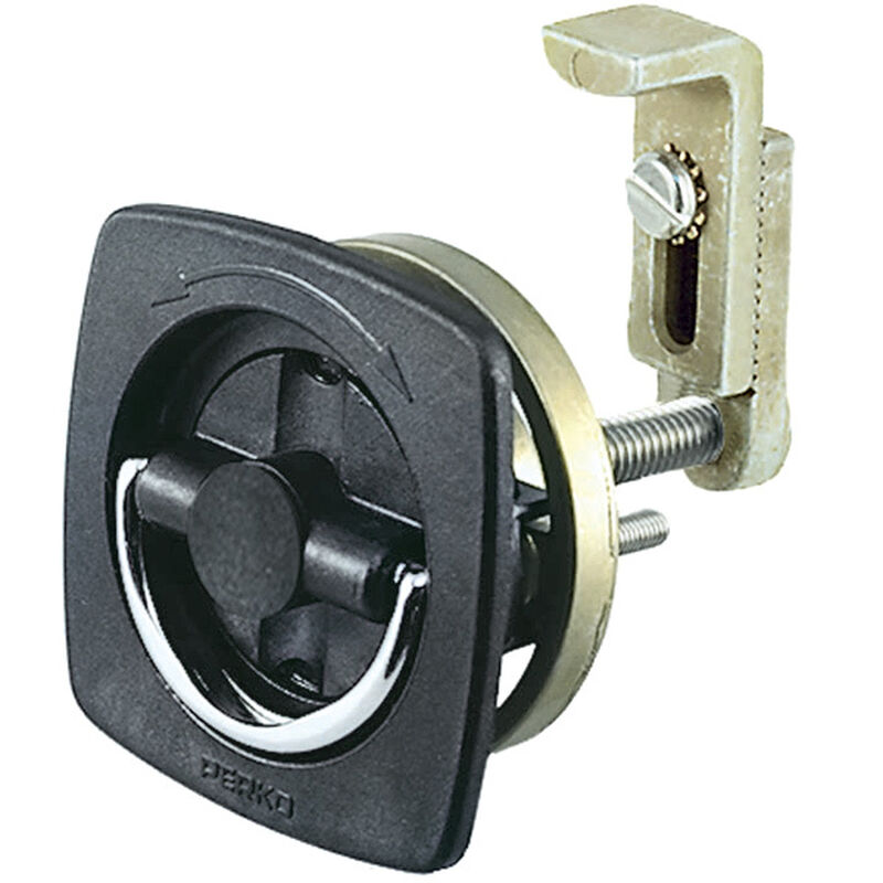 PERKO NonLocking Flush Latch Chrome/Black with Offset Cam Bar West