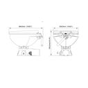 SEAFLO 12V Quiet Flush Electric Marine Toilet, Regular Size, Seawater Macerator, Soft Close Seat image number 3