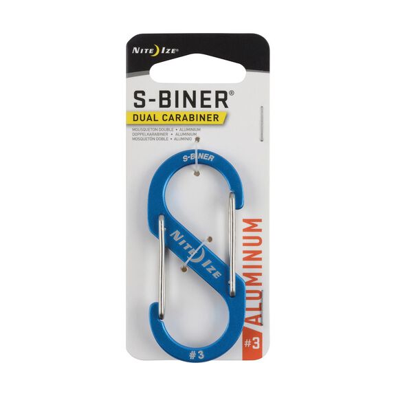 S-Biner&reg; Dual Carabiner Aluminum #3 - Blue image number 1