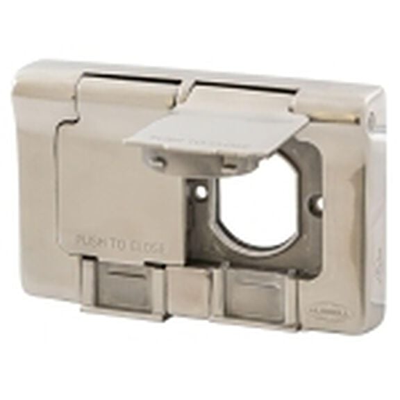 1 Gang, Stainless Steel Duplex Cover, 4X image number 3