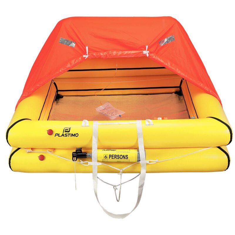 Plastimo Cruiser Orc Plus 6 Person Life Raft Valise Bag Double Floor | by West Marine