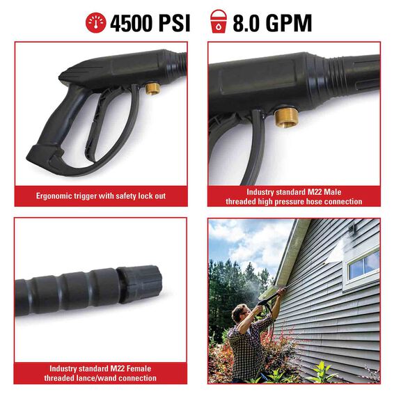 Universal Pressure Washer Spray Gun Cold Water Use up to 3400 PSI image number 2