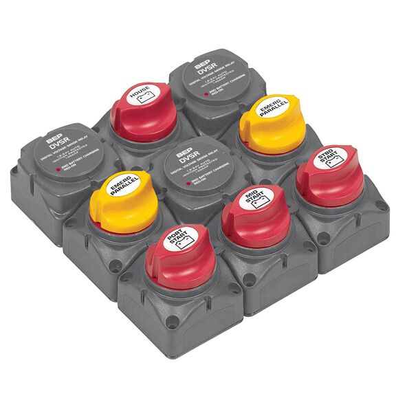 Battery Distribution Cluster for Triple Outboard Engine, Four Battery Banks image number 0