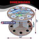 Guy Harvey Ancient Map Spinning 9 Fishing Rod Storage Rack, Vertical Fishing Pole Rod Holder image number 6