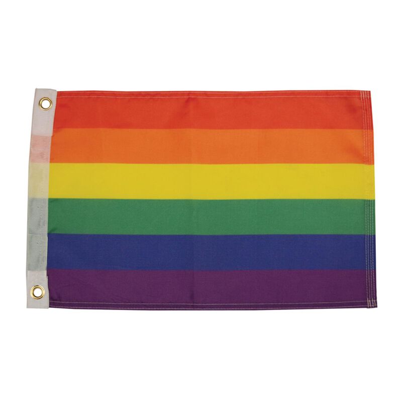 Printed Rainbow Flag, 12" x 18" image number 0