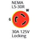 Marinco 25 Foot EEL Shore Power Cord Set, 30 Amp, 125V, Yellow image number 2