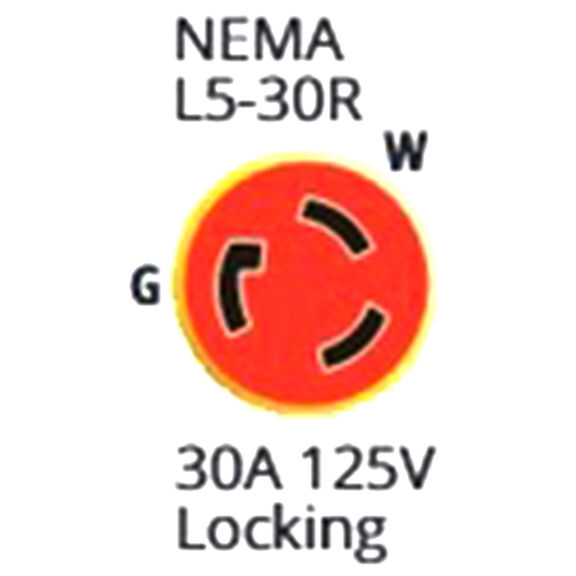 Marinco 25 Foot EEL Shore Power Cord Set, 30 Amp, 125V, Yellow image number 2