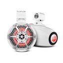 HYDRO 6.5" Neodymium Marine Tower Speakers with Built-in Passive Radiator, 1" Driver and RGB LED Light, 450 Watts, White image number 0