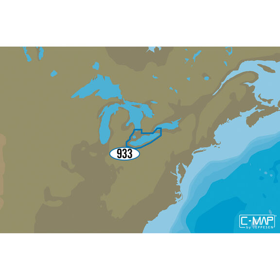 NA-D933 Lake Erie and Lake St. Clair C-MAP 4D Chart microSD/SD Card image number 0