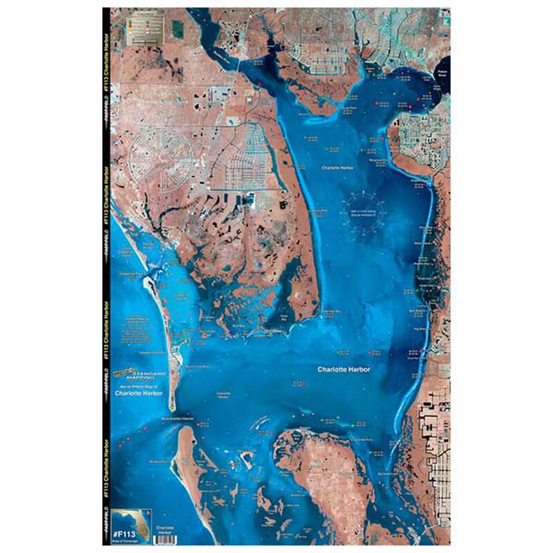 STANDARD MAPPING SERVICE Charlotte Harbor, Florida Laminated Map West