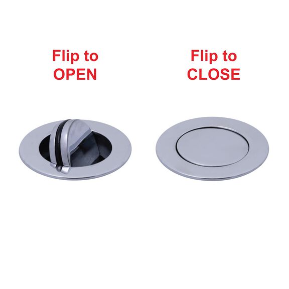 1-1/2" Drain, Flip Trap Sink Drain with Overflow, 1-1/4" & 1-1/2" Hose Barb Chrome image number 2