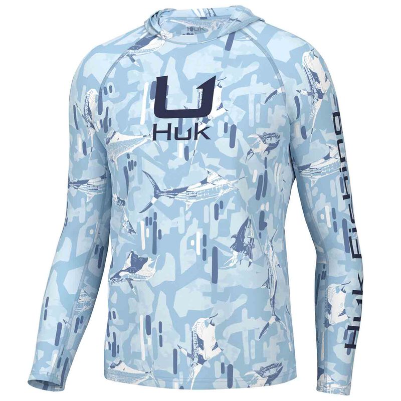 Huk Men's KC Icon Apex Vert Hoodie - Ice Water - Large